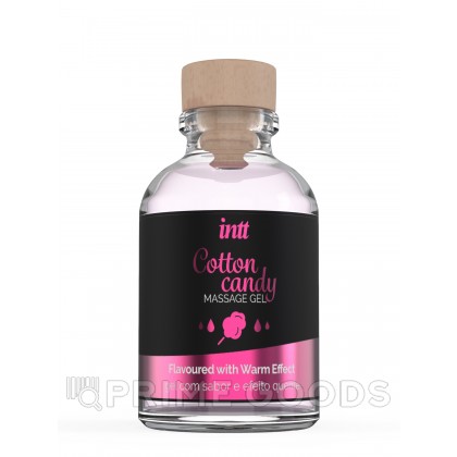 Intt Cotton Candy Massage Gel - Съедобный гель для интимного массажа, 30 мл (сахарная вата) от sex shop primegoods фото 9