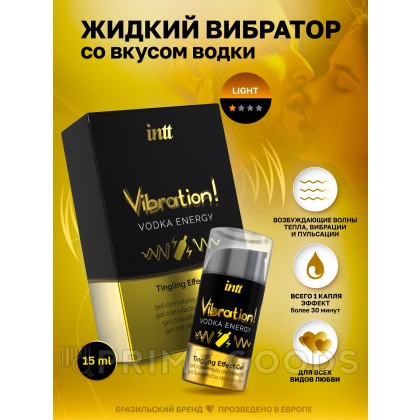 Жидкий вибрационный гель Intt Vibration Vodka Energy, 15 мл от sex shop primegoods фото 2