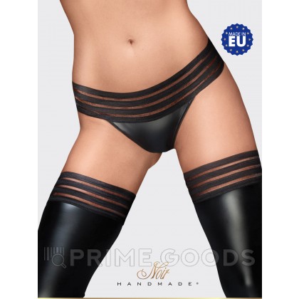 Трусики Noir Handmade Powerwetlook с эластичной резинкой, черный, S от sex shop primegoods фото 3