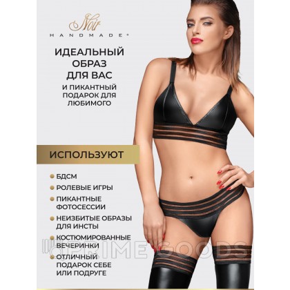 Трусики Noir Handmade Powerwetlook с эластичной резинкой, черный, S от sex shop primegoods фото 2