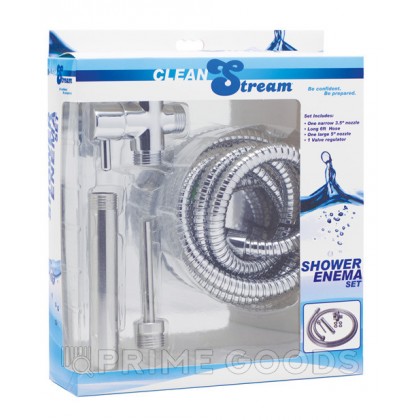 Анальный душ Clean Stream Shower Enema System, серебристый, 183 см от sex shop primegoods фото 2
