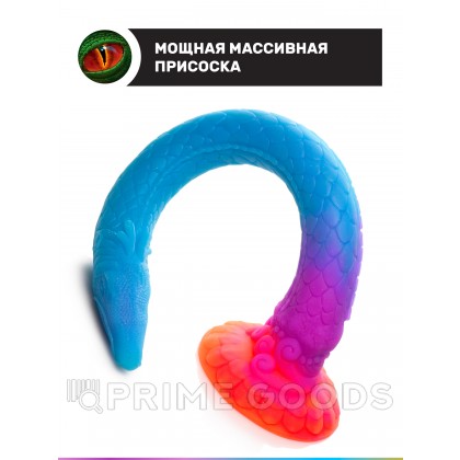 Фаллоимитатор Makara Glow-In-The-Dark Silicone Snake Dildo от sex shop primegoods фото 8