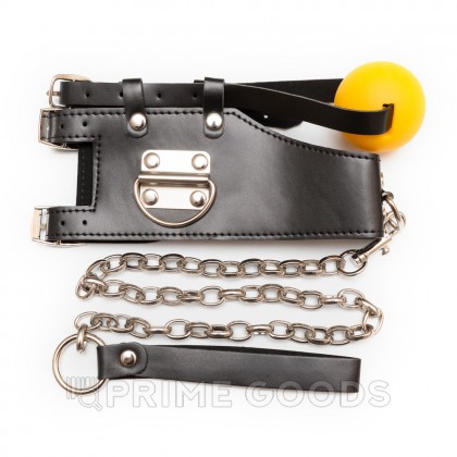 Кляп-шарик с поводком - Пикантные штучки Черный от sex shop primegoods