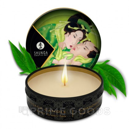 Ароматизированная массажная свечка Shunga Massage Candle, 30 мл (зелёный чай) от sex shop primegoods