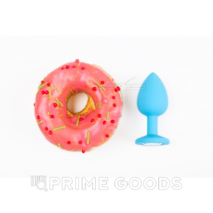 Маленькая силиконовая пробка с кристаллом, 7,5 см Бриллиант от sex shop primegoods фото 2