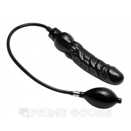 Фаллоимитатор Primal Inflatable (21,5×4,4 см) с грушей черный от sex shop primegoods