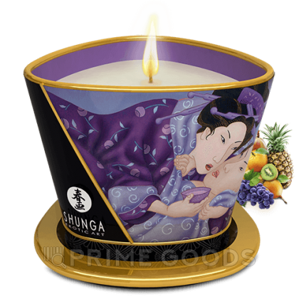 Массажная свеча Shunga Candle Exotic Fruits, 170 мл. Экзотические фрукты от sex shop primegoods