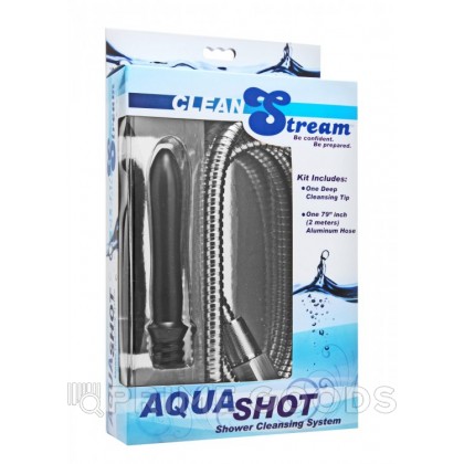 Набор для анального душа Aqua Shot Shower, серебристый от sex shop primegoods фото 2