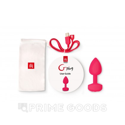 Маленькая дизайнерская анальная пробка с вибрацией Gvibe Gplug 8 см (ex. Fun Toys) ярко-синий от sex shop primegoods фото 7