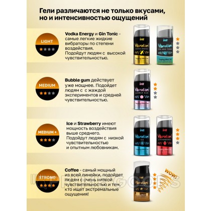 Жидкий вибрационный гель Intt Vibration Vodka Energy, 15 мл от sex shop primegoods фото 7