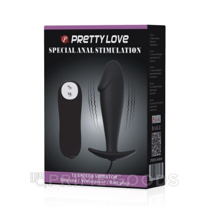 Анальный плаг с вибрцией (12 функций) от sex shop primegoods фото 2