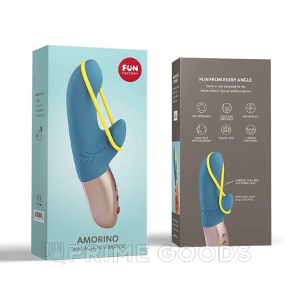 Вибратор AMORINO от Fun Factory бирюзовый от sex shop primegoods фото 2