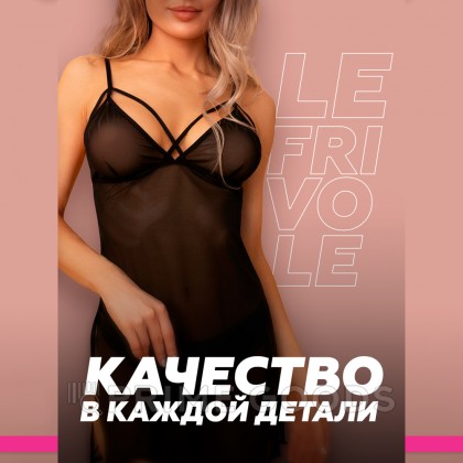 Прозрачная сорочка с разрезами на бедрах Base, S/M от sex shop primegoods фото 5