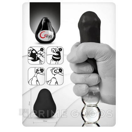 Gvibe Gegg Black - мастурбатор яйцо, 6.5х5 см (черный) от sex shop primegoods фото 3