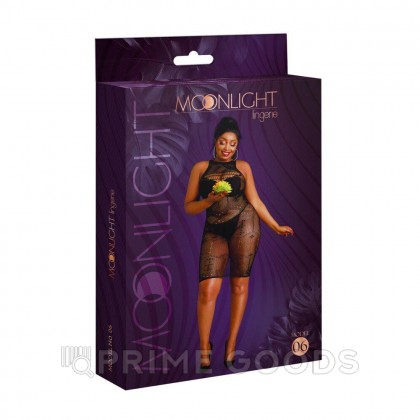 Сексуальное платье-сетка от Moonlight модель № 06 черное (plus size) от sex shop primegoods фото 5