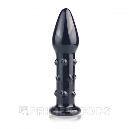 Стеклянный анальный стимулятор, чёрный  от sex shop primegoods