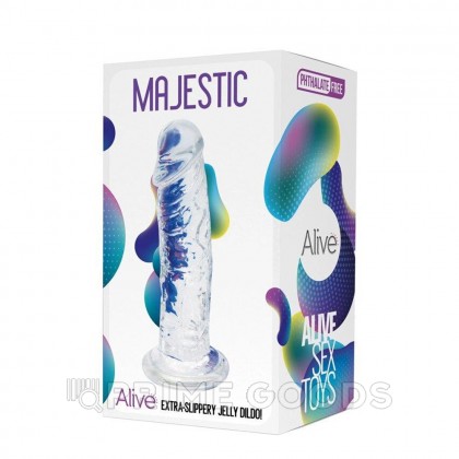 Фаллоимитатор Majestic прозрачный от Alive (14,7*3,7 см.) от sex shop primegoods фото 2
