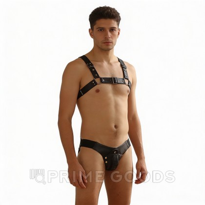 Трусы мужские Boy's Arsenal Black кожаные от sex shop primegoods фото 3