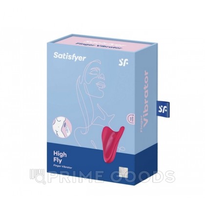 Мини вибратор (вибратор на палец) Satisfyer High Fly красный от sex shop primegoods фото 7