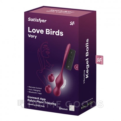 Тренажер Кегеля Satisfyer Love Birds Vary (Connect App) бордовый от sex shop primegoods фото 2