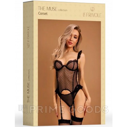 Комплект белья Le Frivole Muse в сетку, с крылышками, S-M от sex shop primegoods фото 7