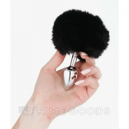 Анальный плаг Fluffy черный от Alive (L: 9*4,1 см.) от sex shop primegoods фото 3