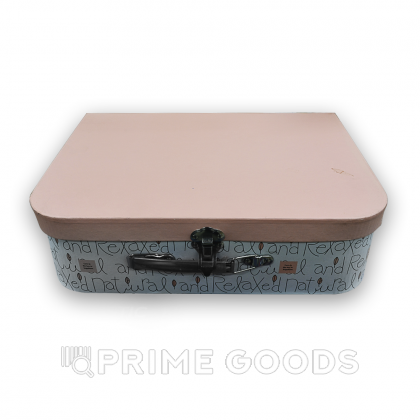Чемодан-органайзер розовый с надписями, 29 см от sex shop primegoods фото 3
