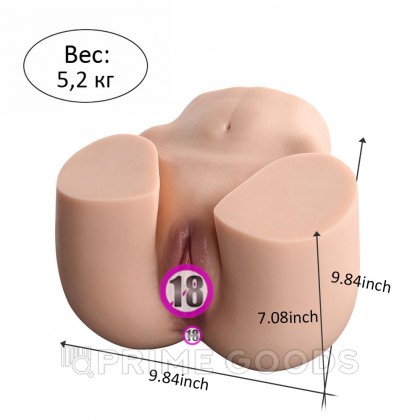 Реалистичный двойной мастурбатор Jenny (вагина+анус) от sex shop primegoods фото 4