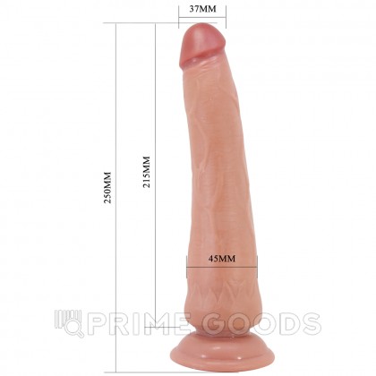 Реалистичный фаллоимитатор на присоске Tiemeyer Sliding skin (25*3,7 см) коричневый от sex shop primegoods фото 7