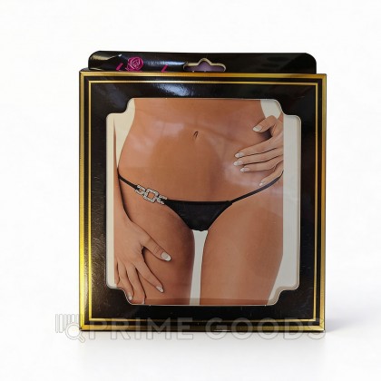 Черные стринги Jeweled, XL от sex shop primegoods фото 2