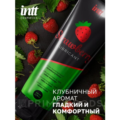 Intt Strawberry Lubricant - оральный лубрикант с ароматом и вкусом клубники (100 мл.) от sex shop primegoods фото 3