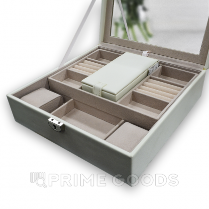 Органайзер квадратный, кожзам, белый от sex shop primegoods фото 5