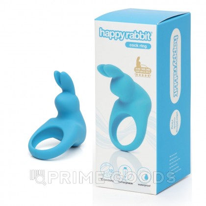 Виброкольцо Happy Rabbit синее от sex shop primegoods