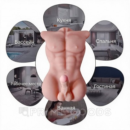 Спортивное мужское тело с фаллоимитатором (8,5 кг.) от sex shop primegoods фото 11