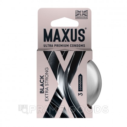 Презервативы MAXUS Extra Strong, утолщенные, черные, 3 шт от sex shop primegoods