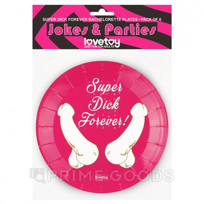Бумажные тарелки Super Dick Forever (6 шт.) от sex shop primegoods