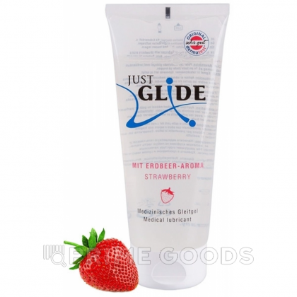 JUSTGLIDE 200мл Гель-смазка клубничная от sex shop primegoods фото 3