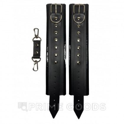 Наручники из эко-кожи черные от sex shop primegoods фото 4