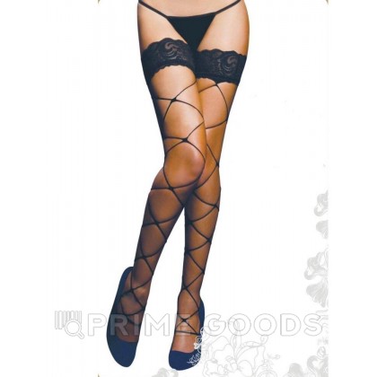 Чулки Black Net черные, XS-L от sex shop primegoods фото 2