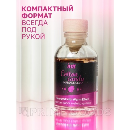 Intt Cotton Candy Massage Gel - Съедобный гель для интимного массажа, 30 мл (сахарная вата) от sex shop primegoods фото 3