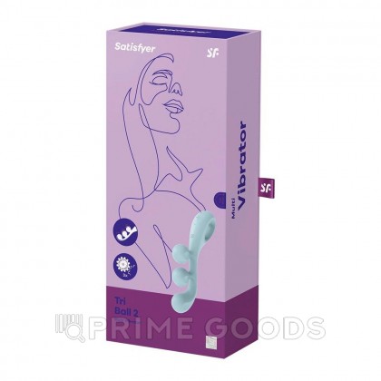 Мультифункциональный вибратор для тройной стимуляции Satisfyer Tri Ball 2 голубой от sex shop primegoods фото 10