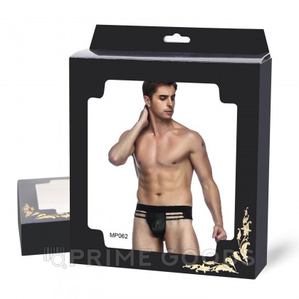 Кожаные мужские стринги Ohyeah с ремешками, М от sex shop primegoods фото 8