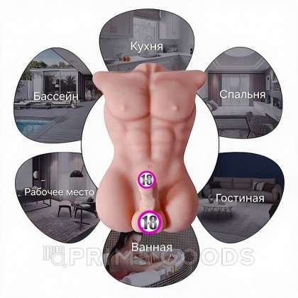 Спортивное мужское тело с фаллоимитатором (8,5 кг.) от sex shop primegoods фото 8