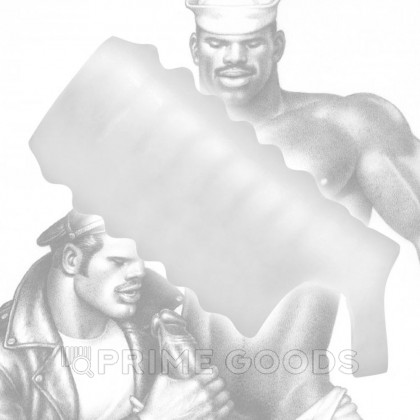 Ребристая насадка для утолщения Tom of Finland Прозрачный от sex shop primegoods фото 3