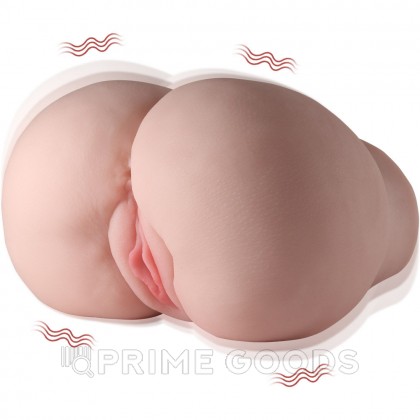 Реалистичный двойной мастурбатор Lore с вибрацией от sex shop primegoods фото 2