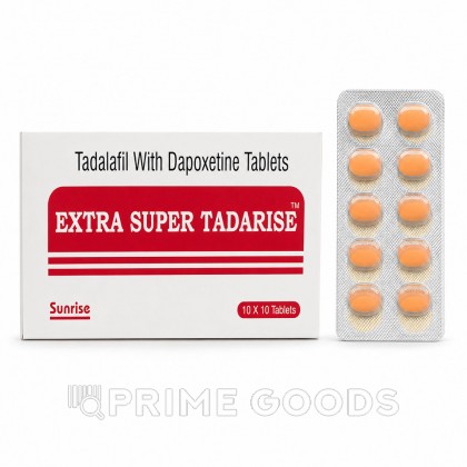 Препарат для усиления эрекции и продления полового акта Extra Super Tadarise 60+40 mg (10 шт.) от sex shop primegoods