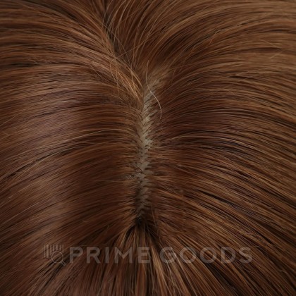 Парик искусственный, с чёлкой, имитация кожи, 60 см, 240 гр, цвет омбре русый/блонд от sex shop primegoods фото 3