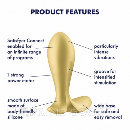 Анальный виброплаг Satisfyer Intensity Plug желтый (Connect App) от sex shop primegoods фото 10