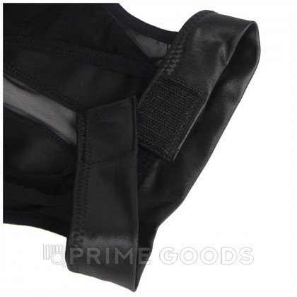 Кожаное платье Ohyeah с сетчатыми вставками, XL-2XL от sex shop primegoods фото 6