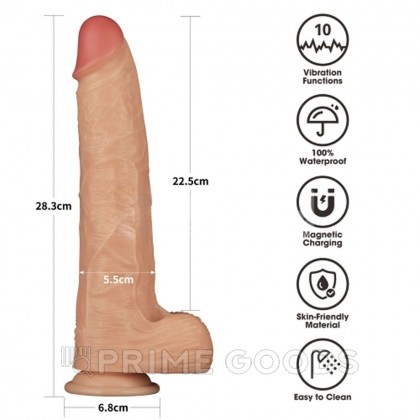 Вибратор реалистик Lovetoy Power Basics (22,5*5,5 см) от sex shop primegoods фото 3